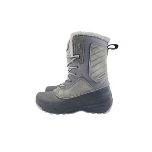 The North Face, Synthetic/Rubber/Faux Fur Snow Boots Women Size 10.5 Gray/Black.